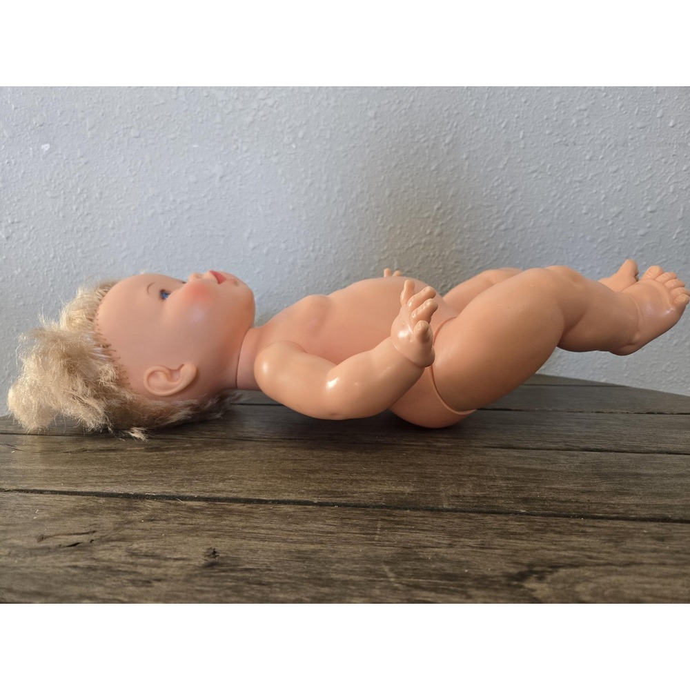 Vintage 1973 Ideal Rub A Dub Dolly 16" Baby doll Rooted Blonde Hair Blue Eyes - Picture 9 of 16